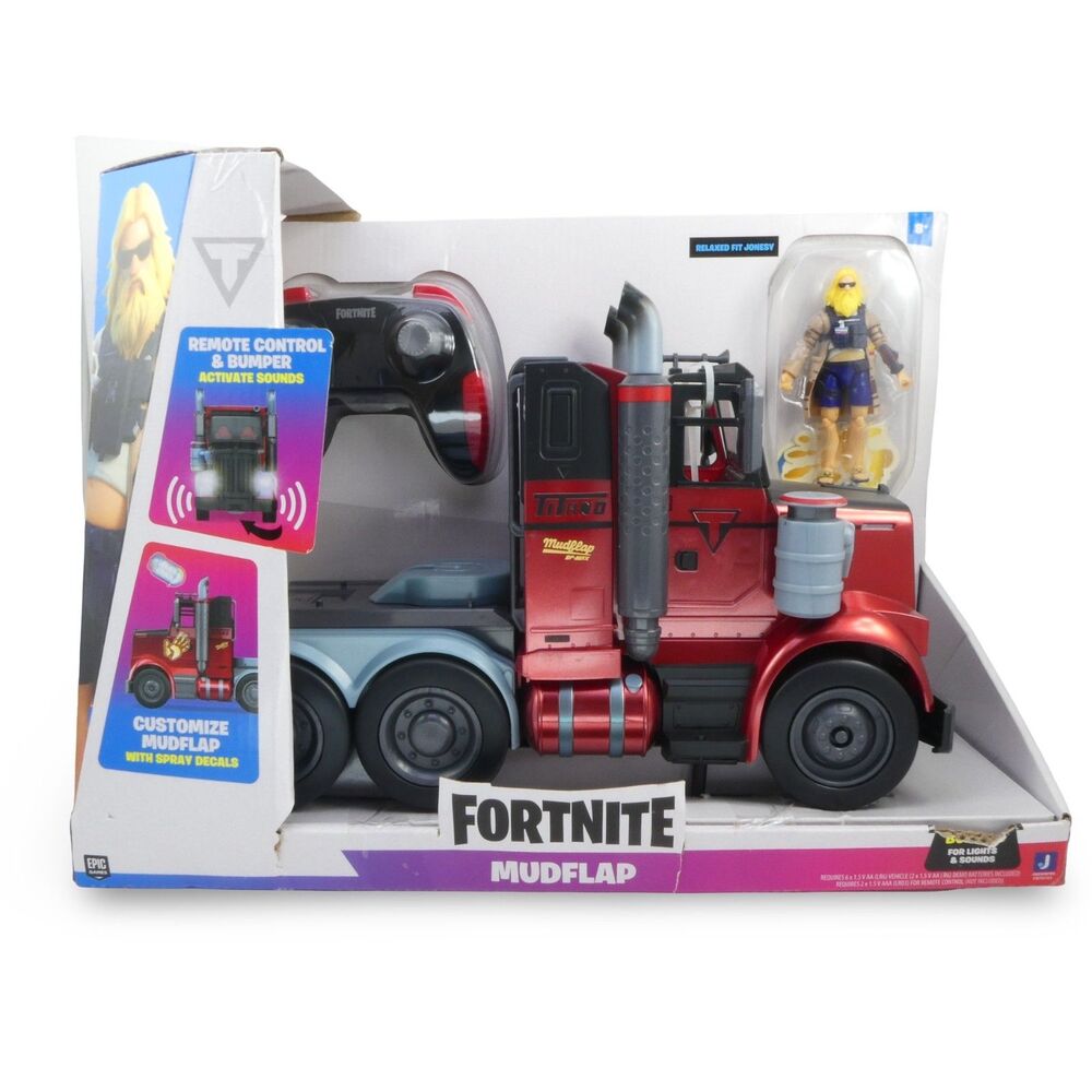 Fortnite Feature Vehicle RC Mudflap With Figure & Working Lights New Read Truck